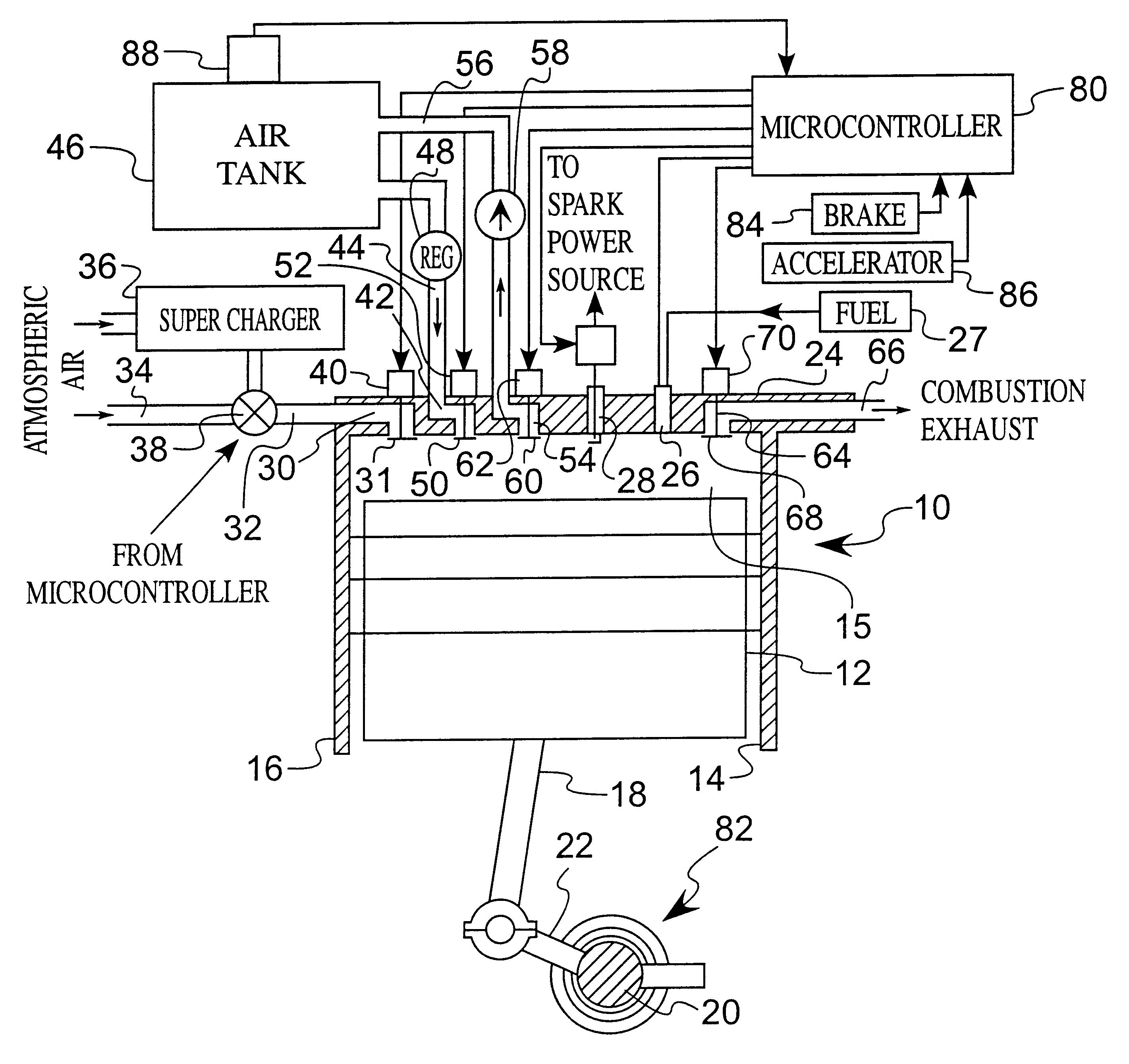 Hybrid expansible chamber engine with internal combustion and pneumatic modes