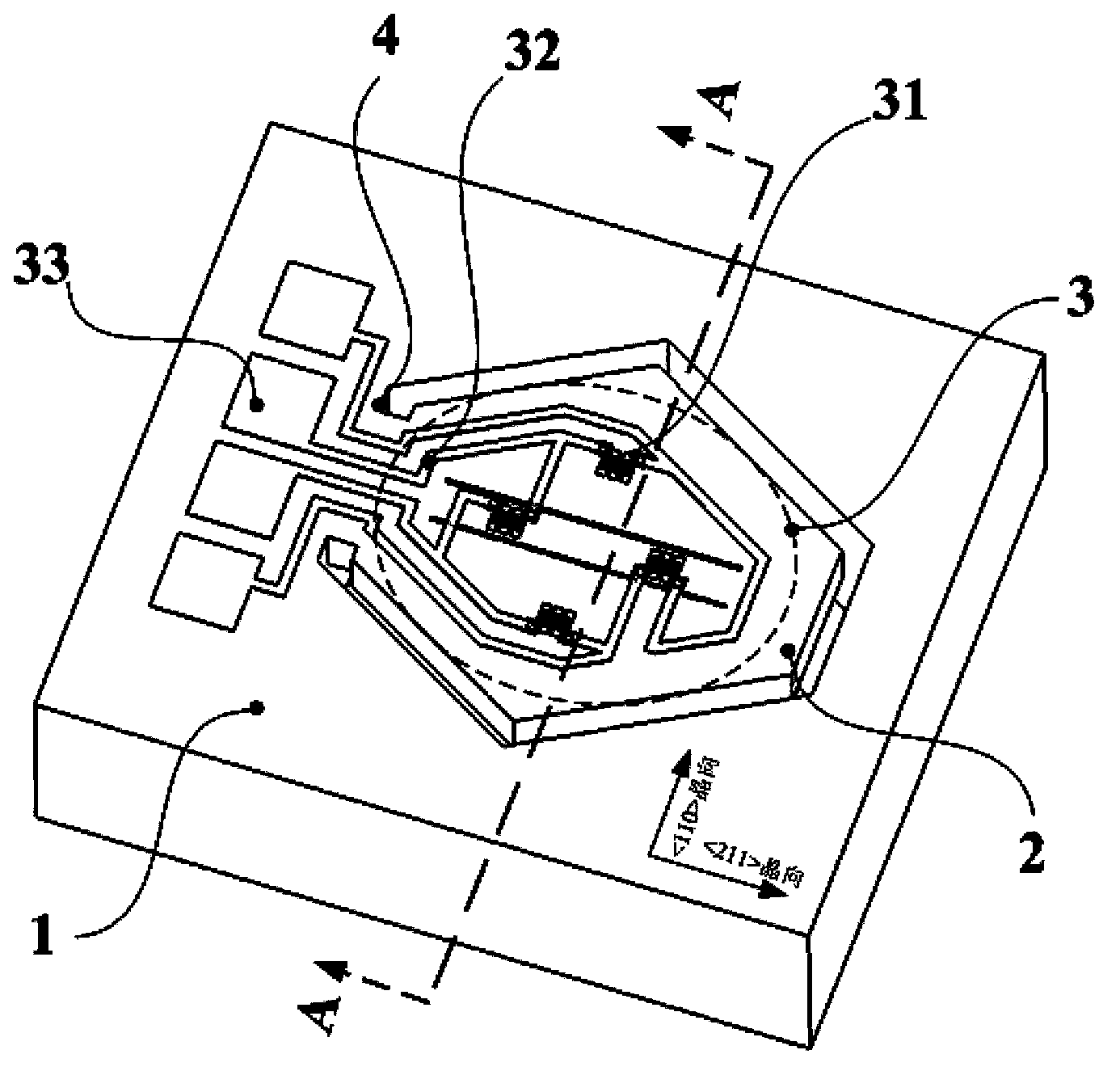 Suspended force-sensitive sensor chip capable of eliminating encapsulation stress and manufacture method thereof