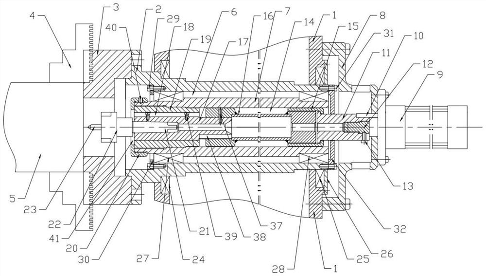 Lathe spindle center hole opening device