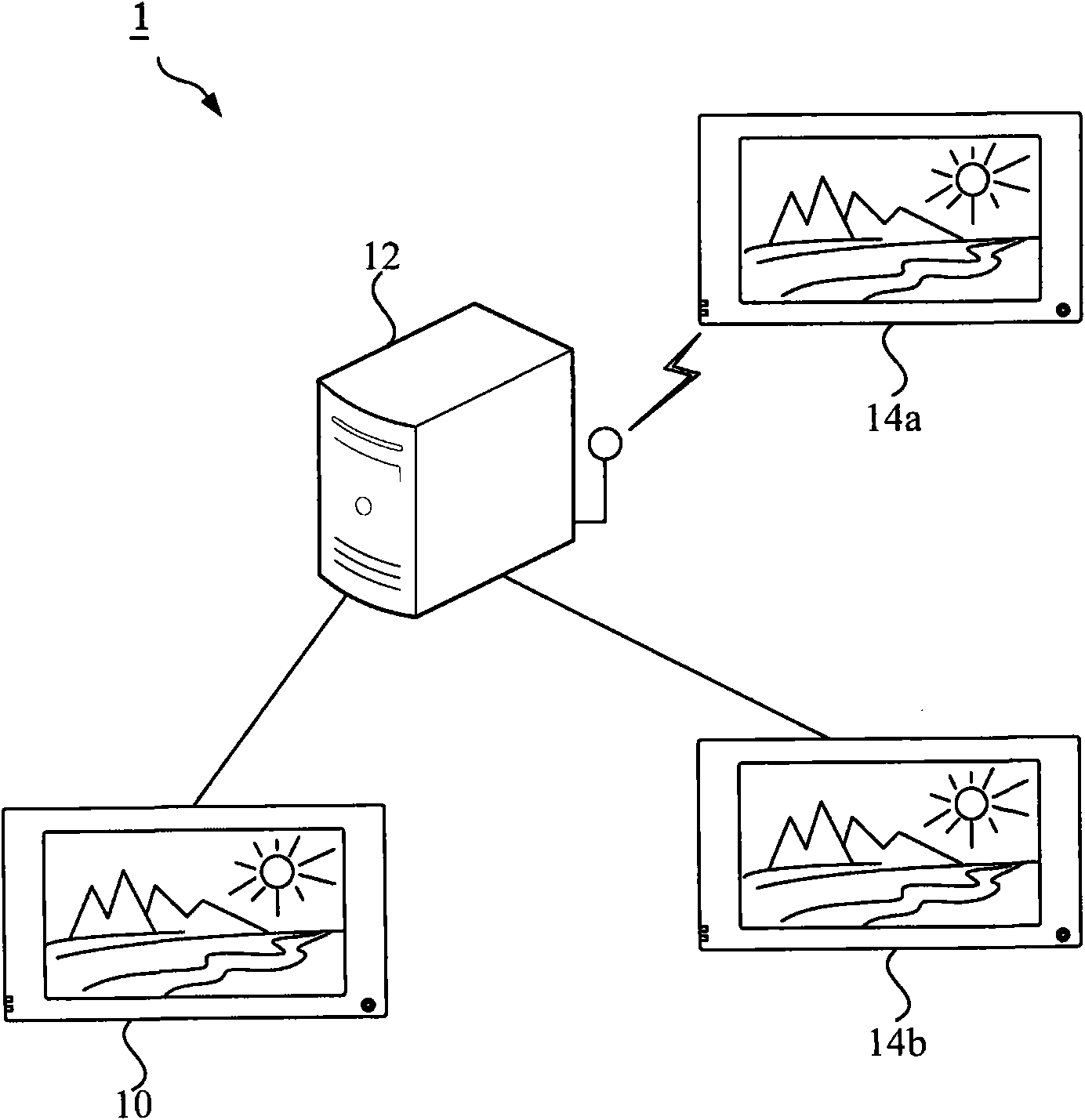 Digital photo frame, digital player system and file sharing method