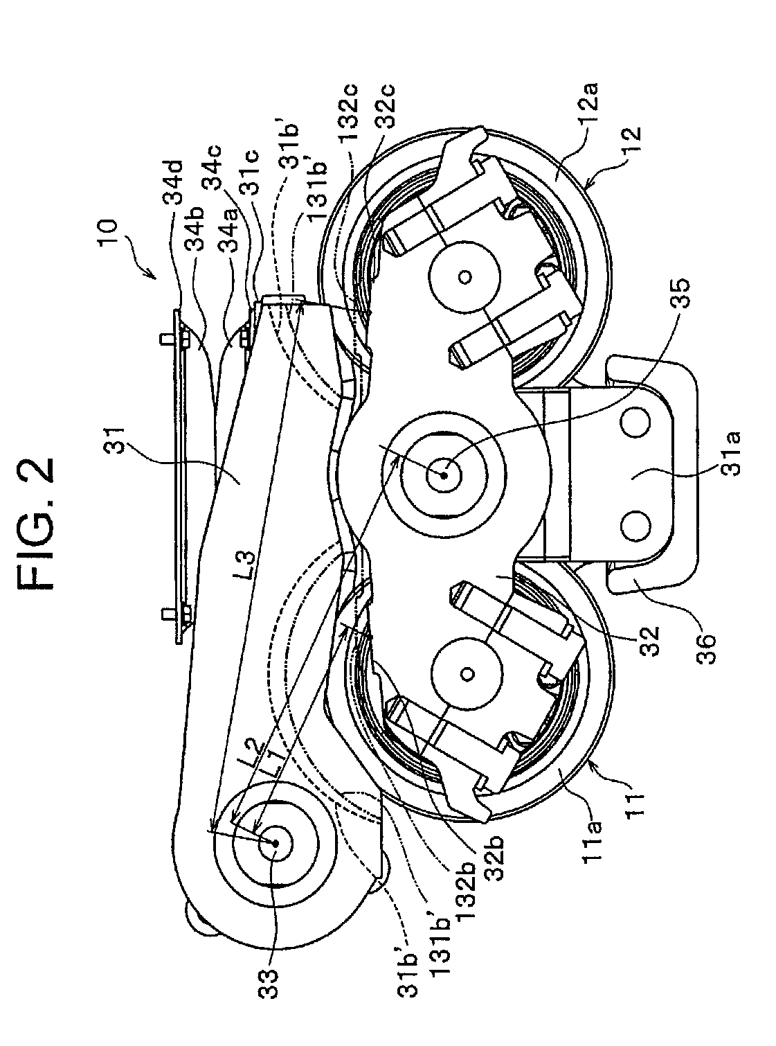 Running device for track-laying vehicle