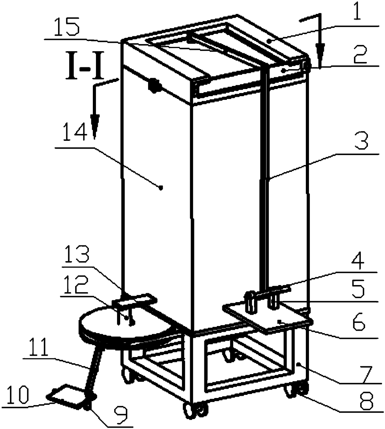 A kind of kitchen centrifugal convenient dustbin