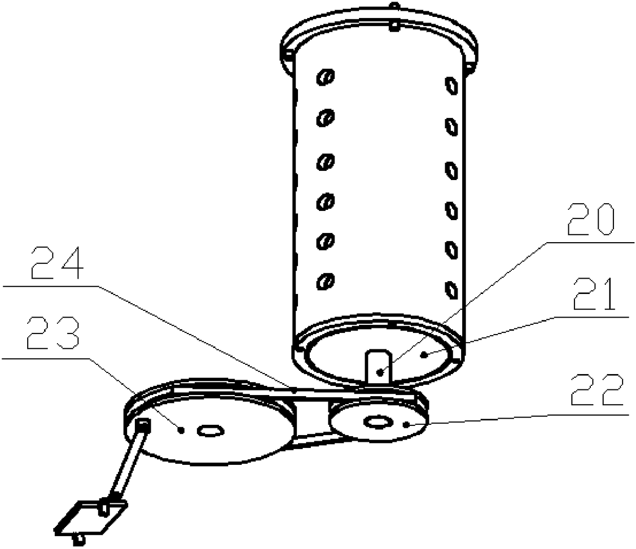 A kind of kitchen centrifugal convenient dustbin