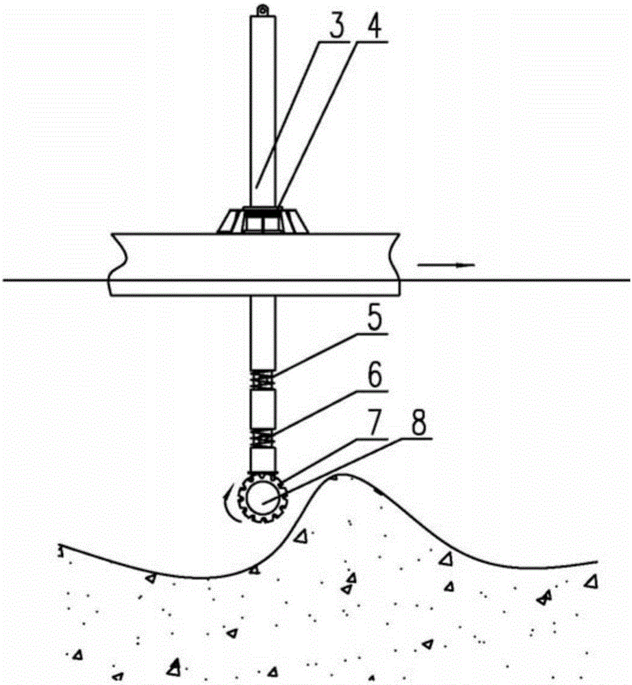 Self-travelling type island-reef foundation construction platform