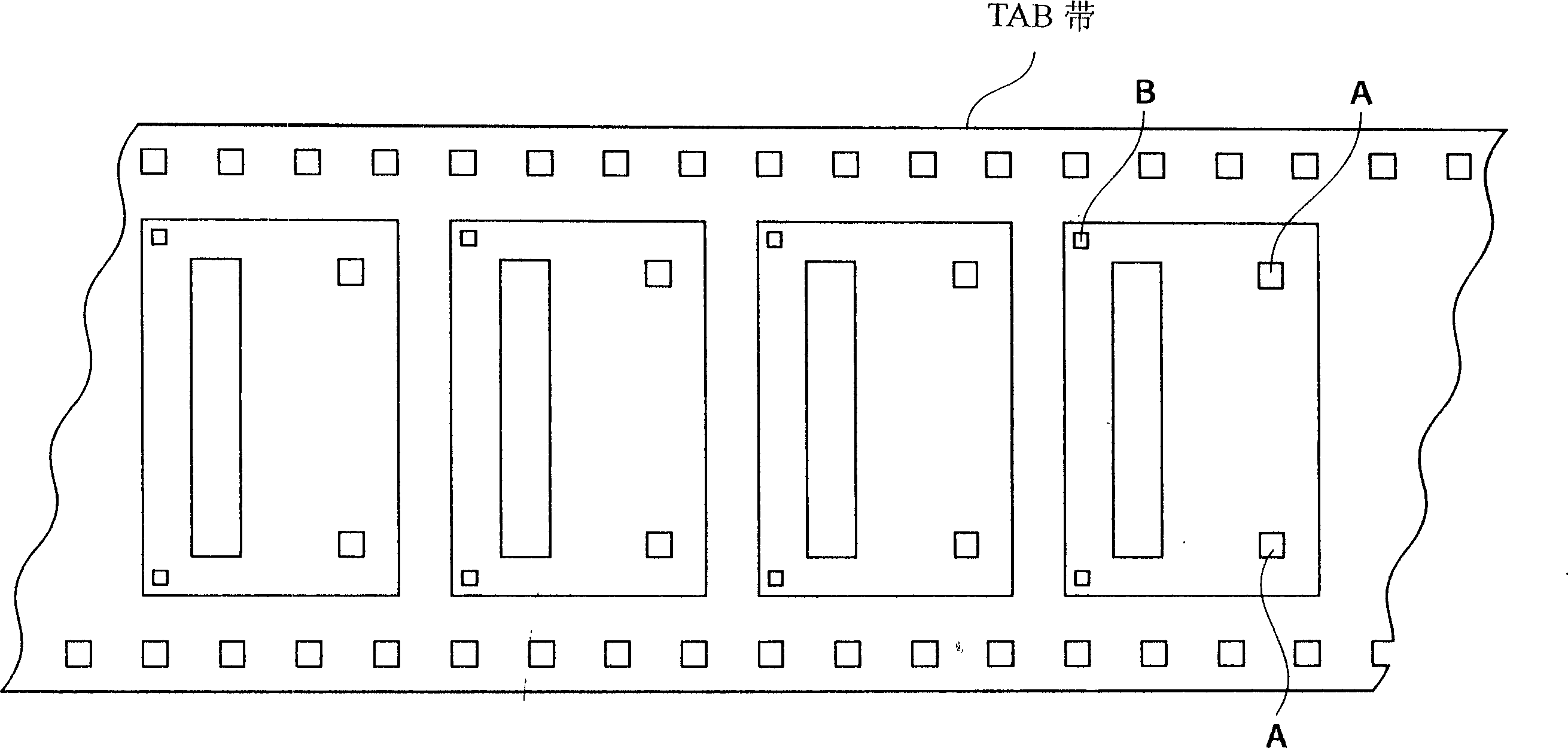 Checking method and checker for thin film loading band for encasulating electronic part