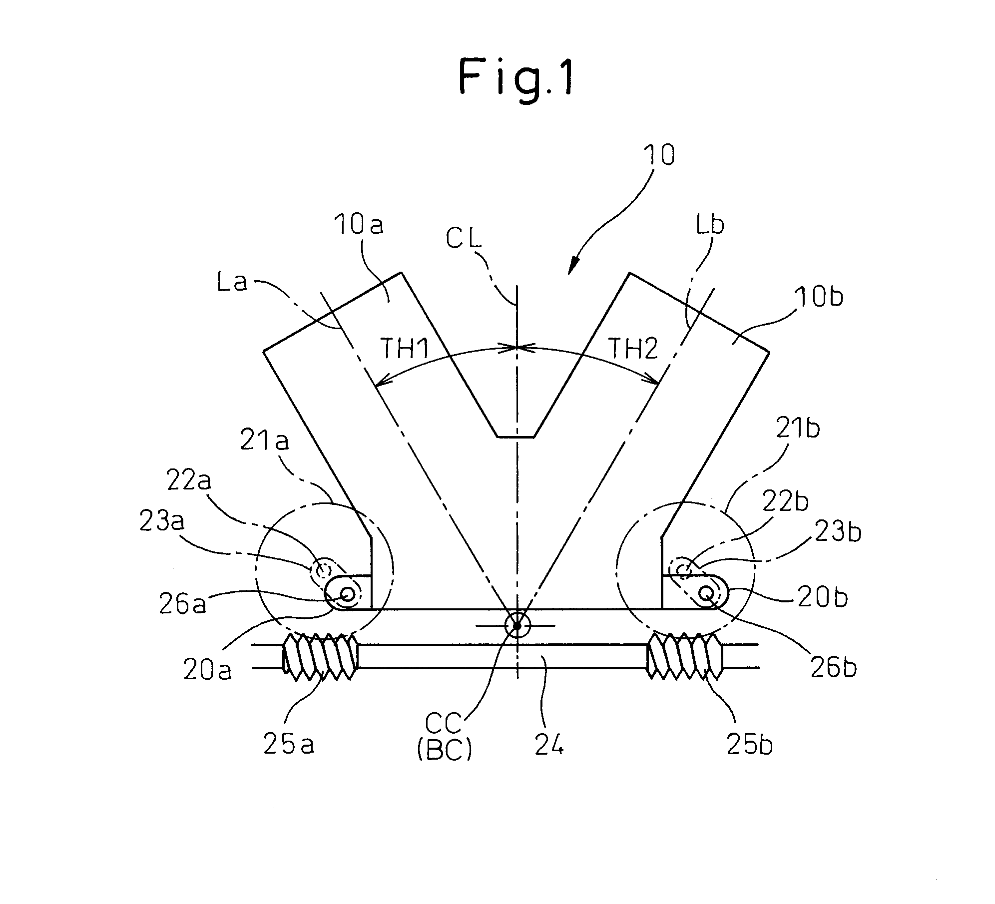 Variable compression ratio v-type internal combustion engine