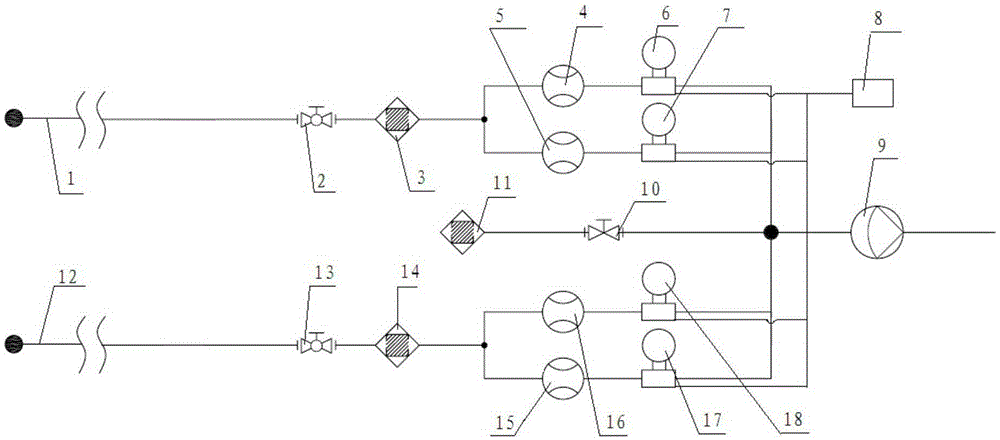 A multi-channel gas online real-time monitoring method and device