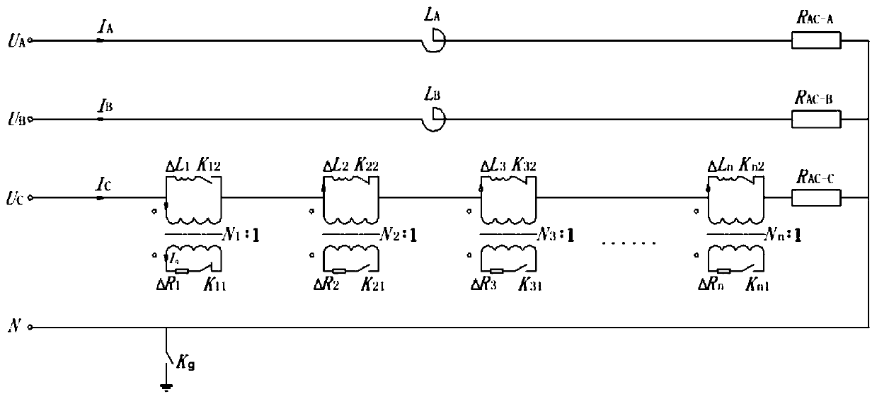 Simulation model and modeling and simulation method for turn-to-turn faults of air-core shunt reactor