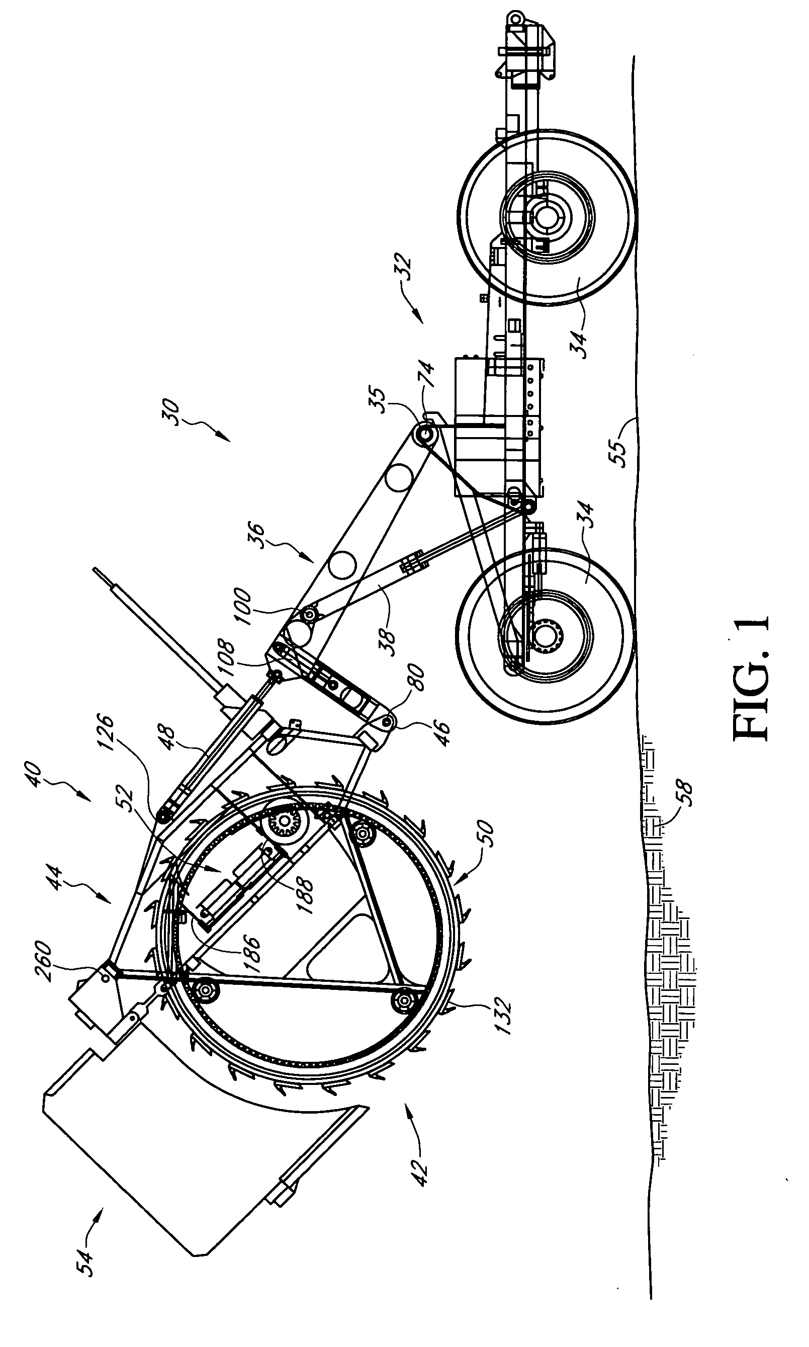 Excavating machine for rocky and other soils