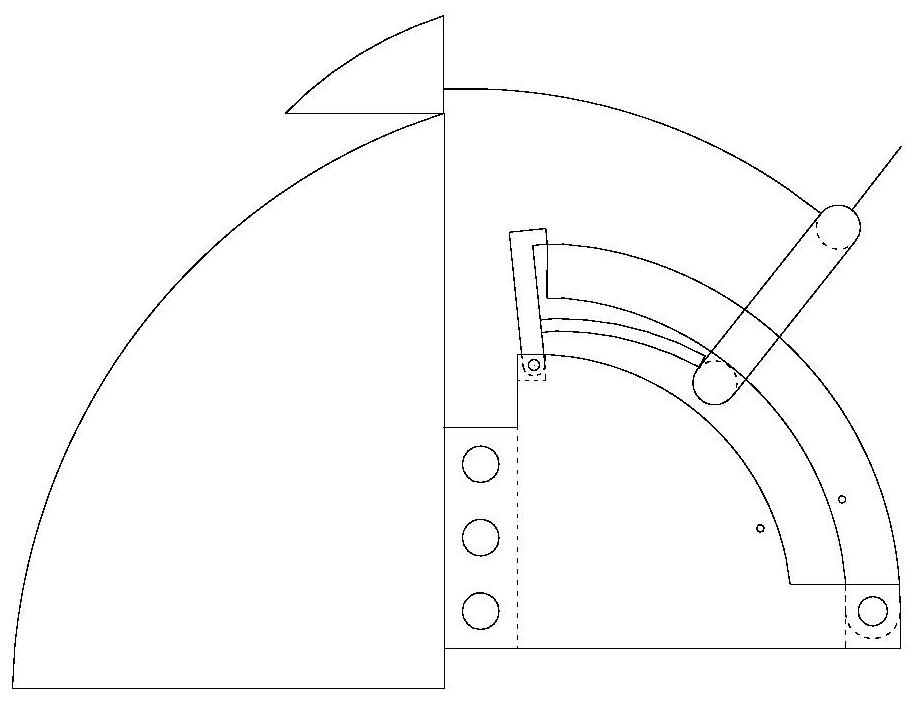 A cargo deflection angle traction conversion device