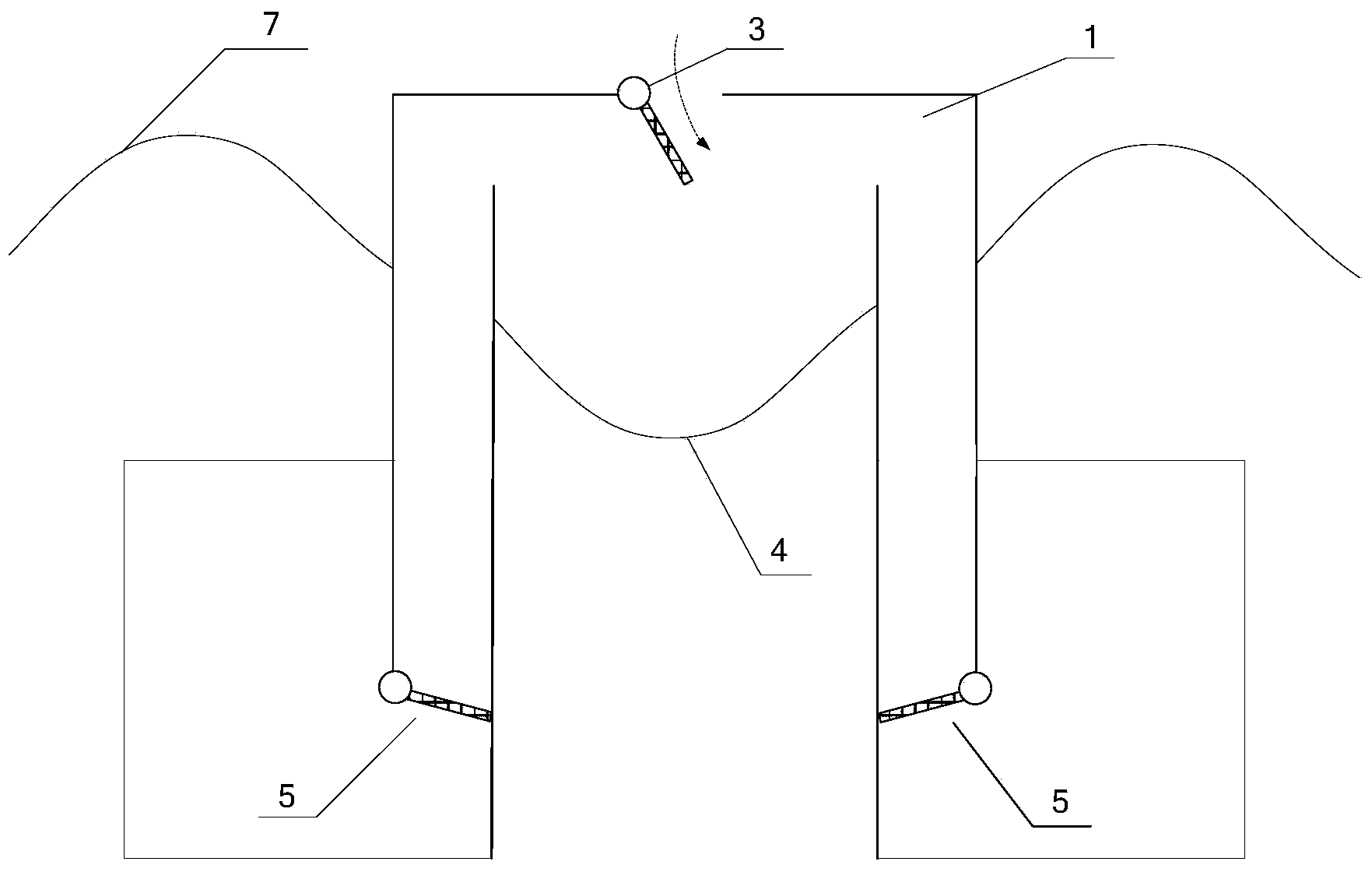 Novel ecological fishing tank utilizing wave energy