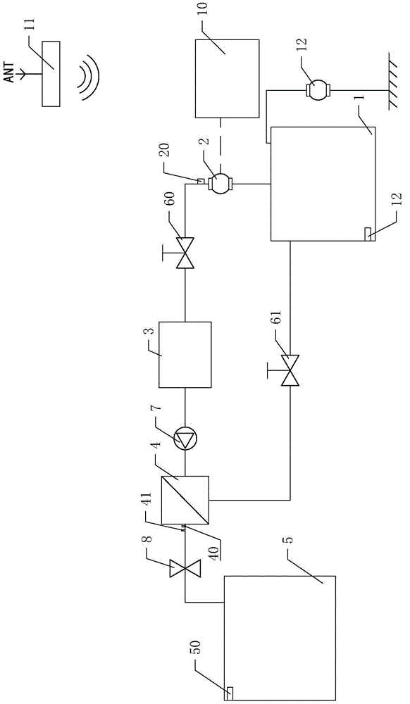 Water desalination device using label for monitoring and control method thereof