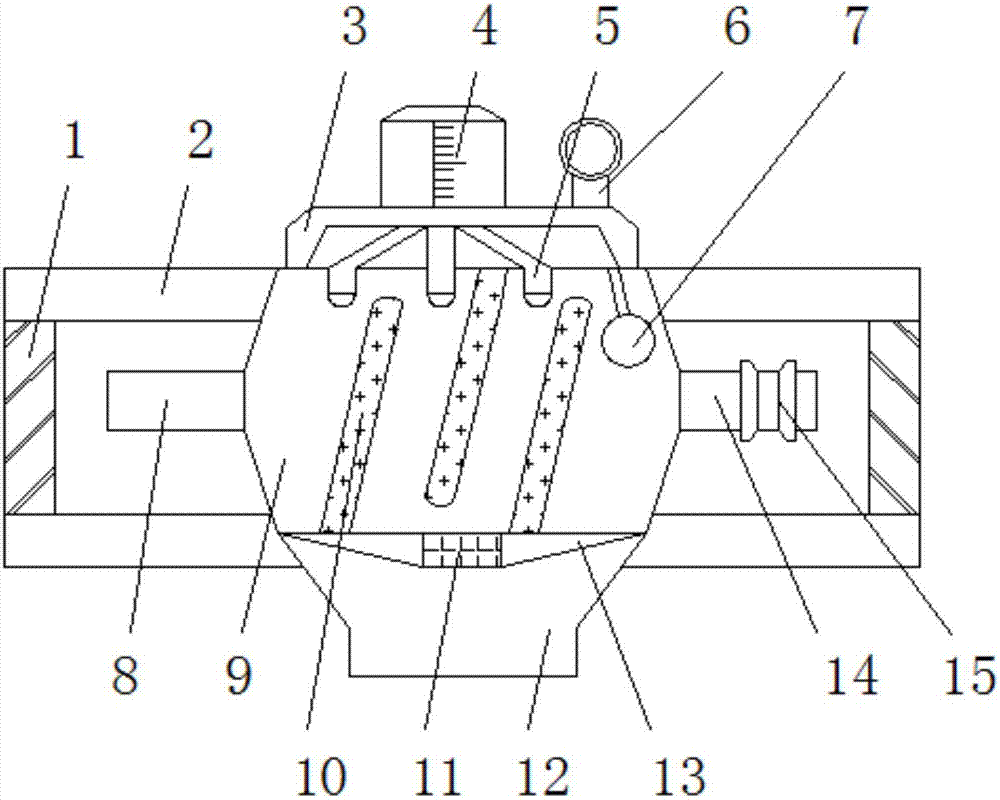 Device for accelerating sewage precipitation for controlling sewage