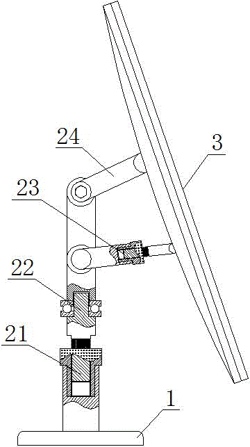 Intelligent imaging device with functions of cup storage, full-view regulation and efficient heat dissipation