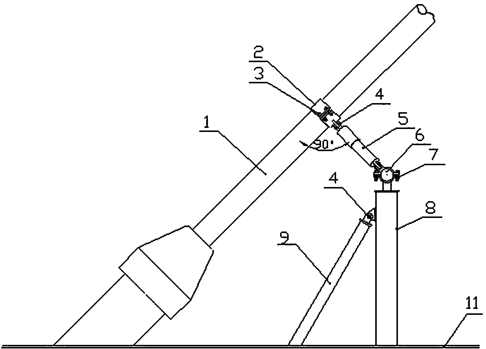 External stay cable type damping device