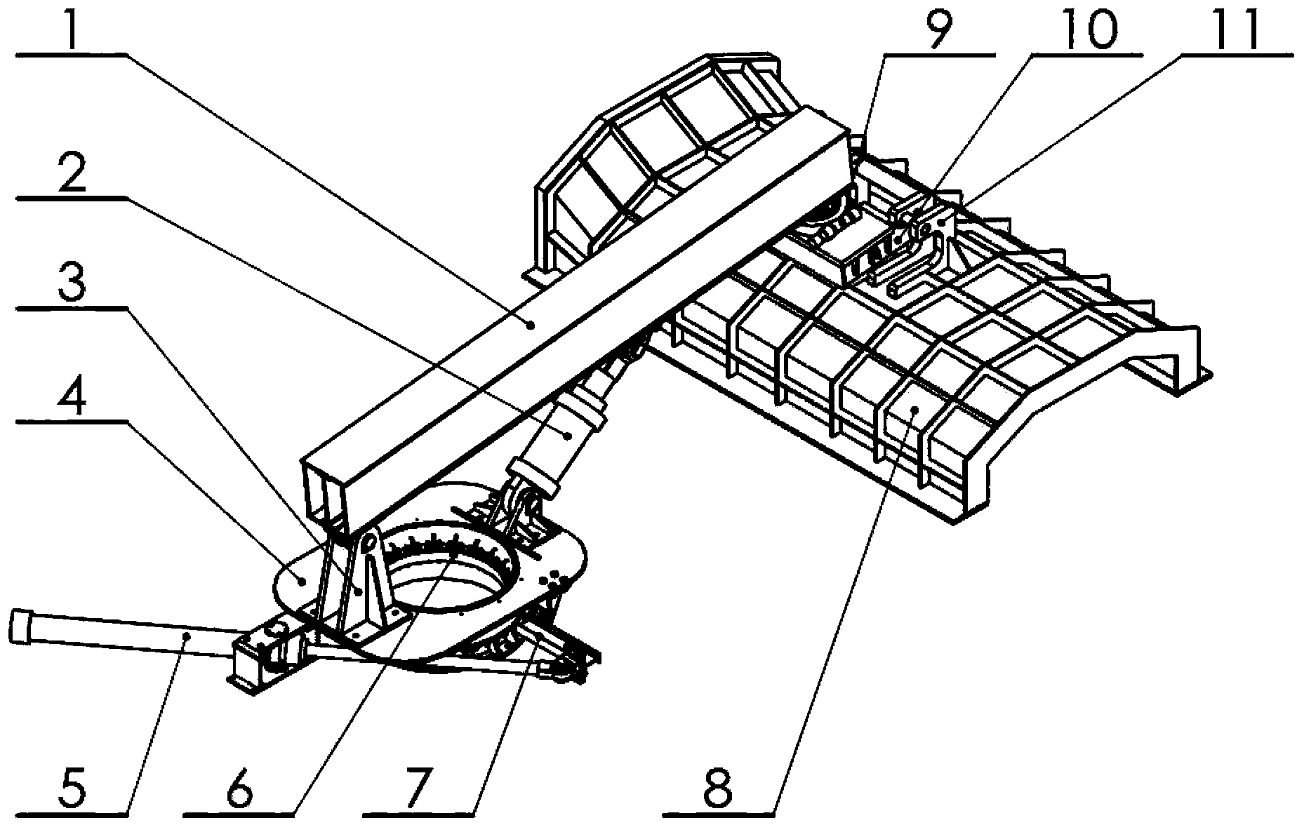 Rotary type uncovering machine and rotary type uncovering method for blast furnace iron runner