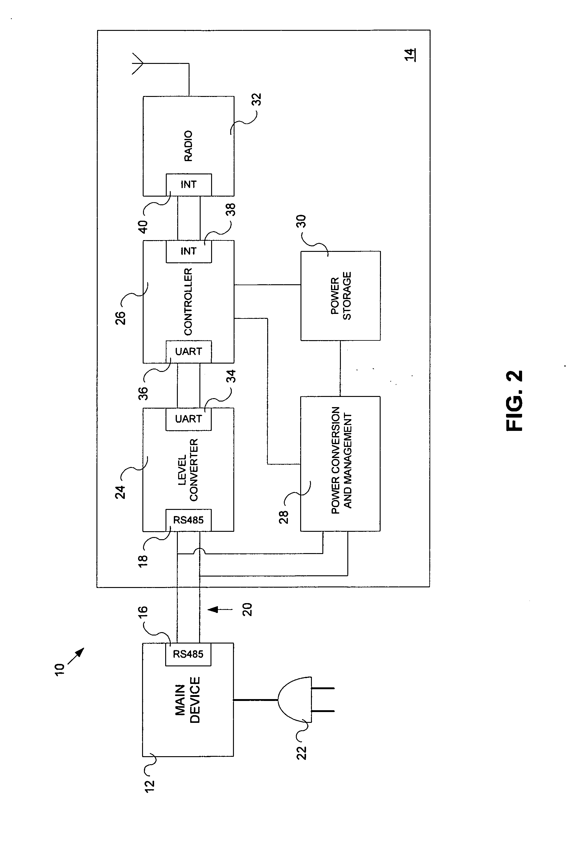 Method and system for powering a device using a data communications signal line