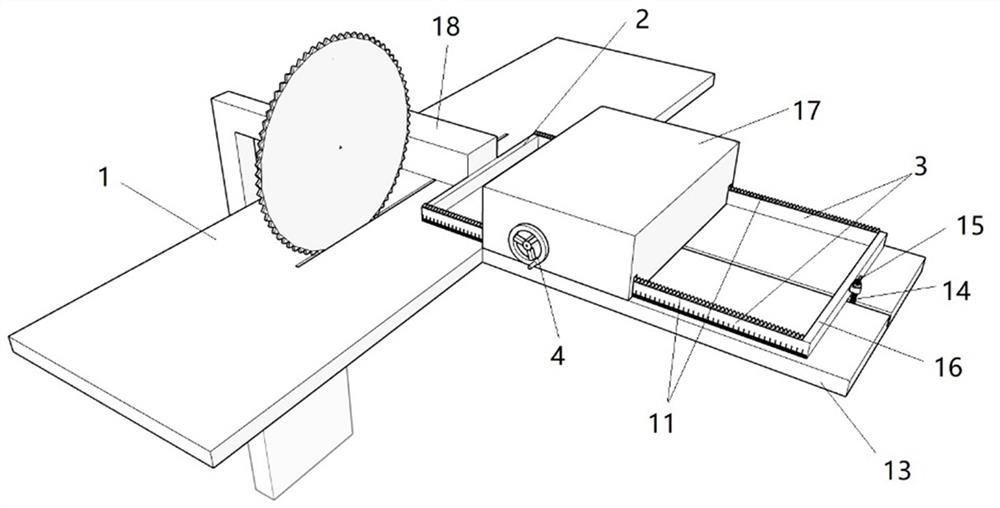 An adjustable stop ruler for machine tool cutting positioning