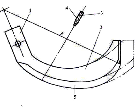 Re-manufacturable large tillage depth rotary tillage blade suitable for returning whole straws to field