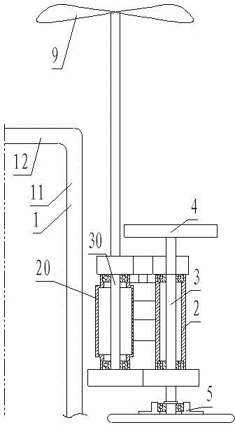 Fan waist twisting machine