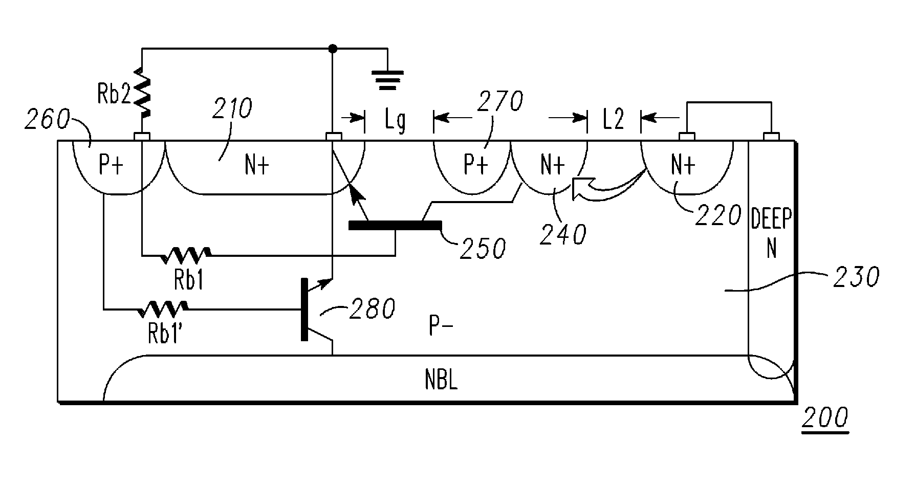 Arrangement and method for ESD protection