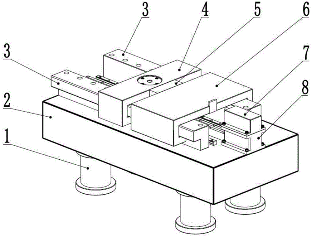 Macro and micro two-stage driving precision positioning mechanism