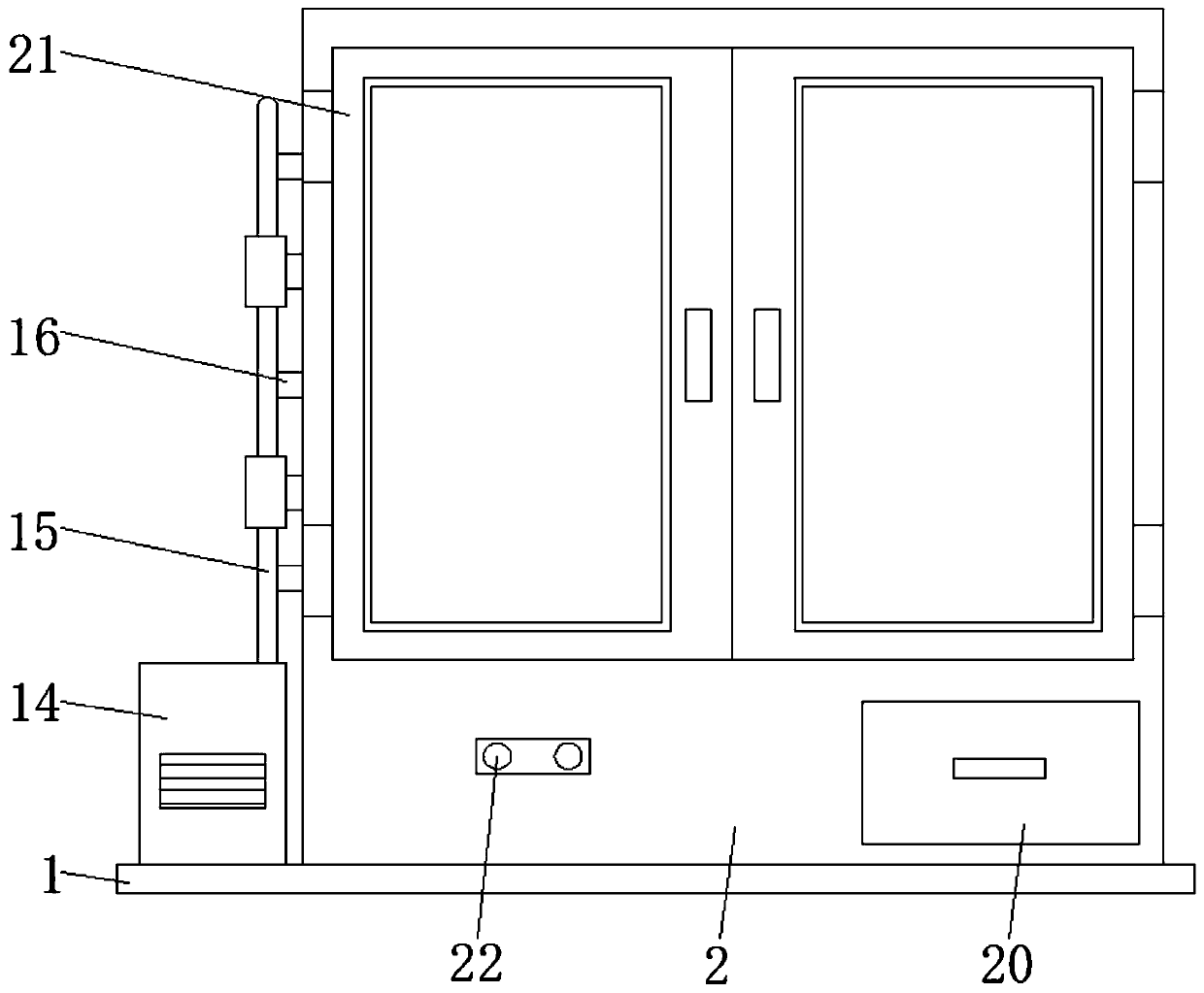 Classified storage cabinet based on surveying and mapping engineering tool