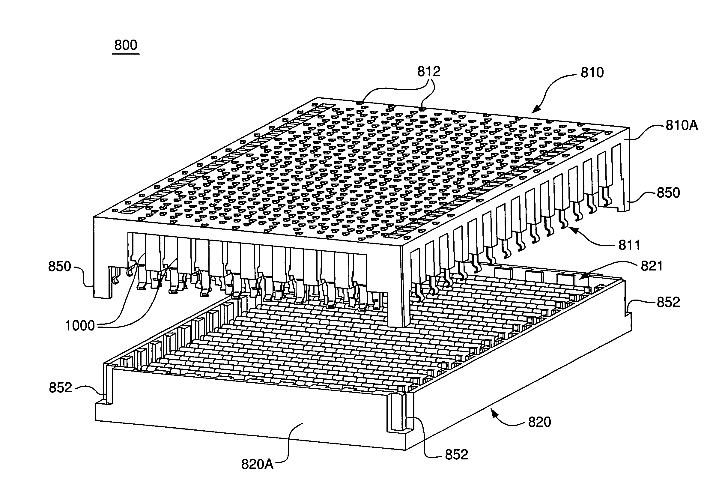 High density, low noise, high speed mezzanine connector