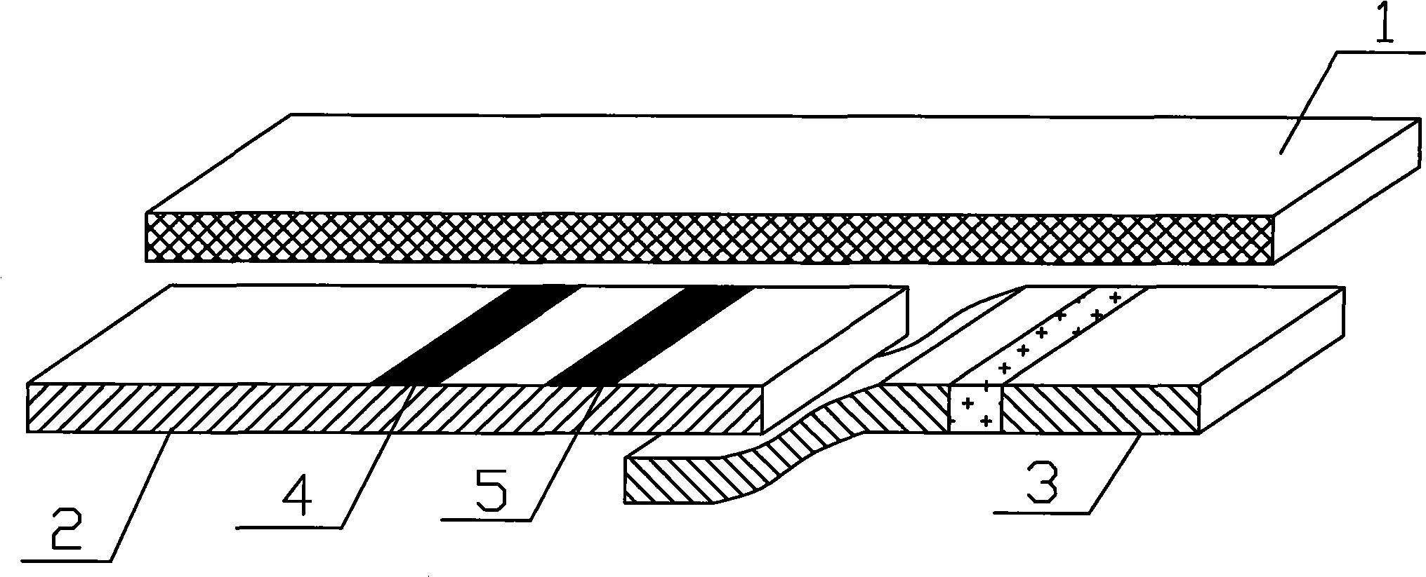 Vitro diagnosis detecting test paper and method for making same