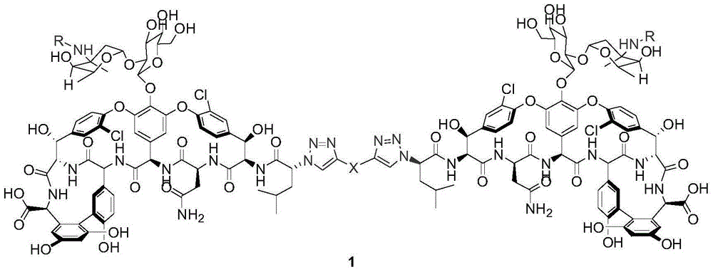 Norvancomycin-type dimer derivative, preparation method and medicinal application thereof