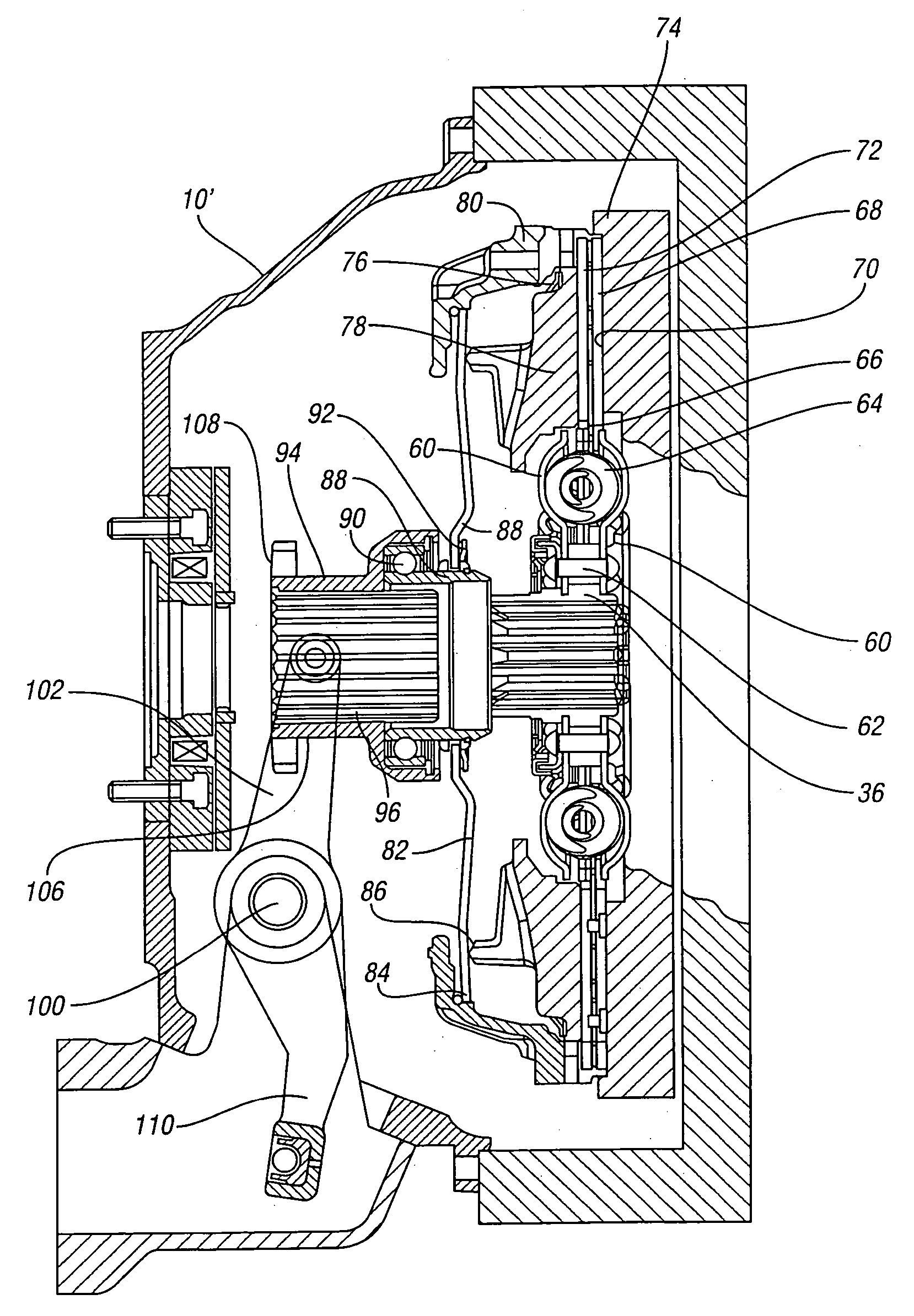 Electromagnetic brake for a multiple-ratio power transmission in a vehicle powertrain