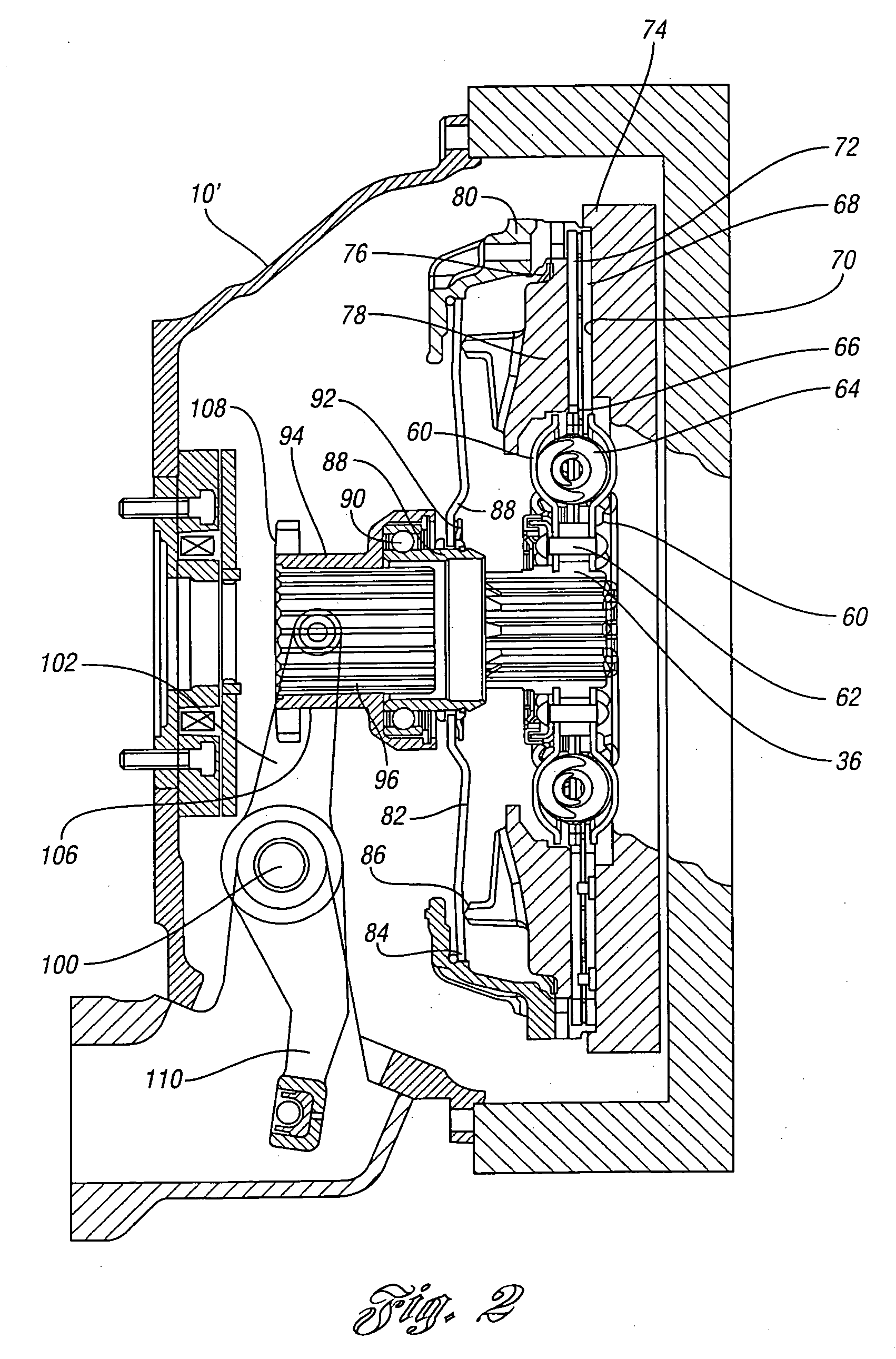 Electromagnetic brake for a multiple-ratio power transmission in a vehicle powertrain