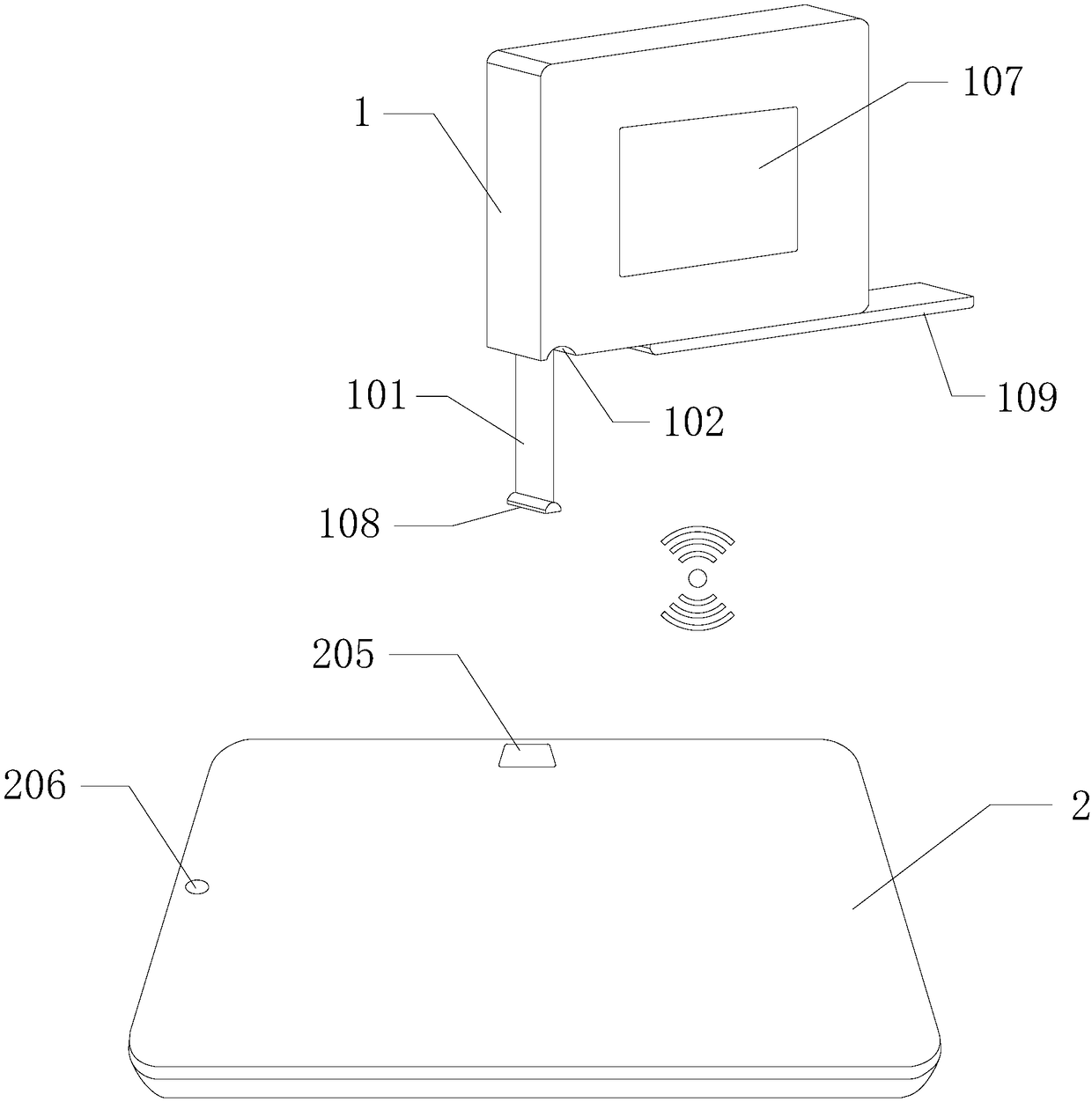 Height and weight measuring device