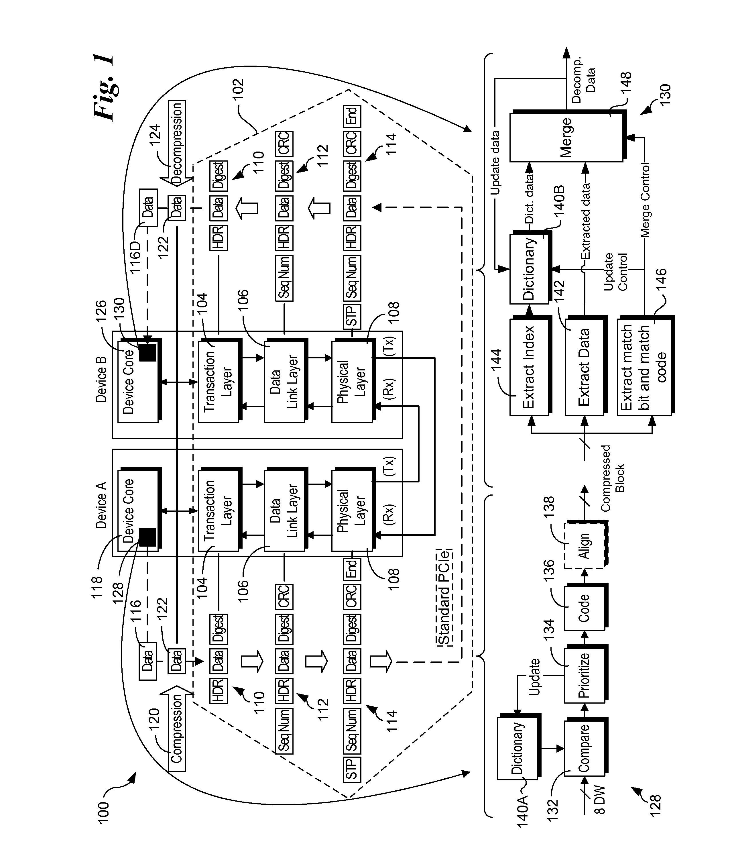 Method and apparatus for high bandwidth dictionary compression technique using delayed dictionary update