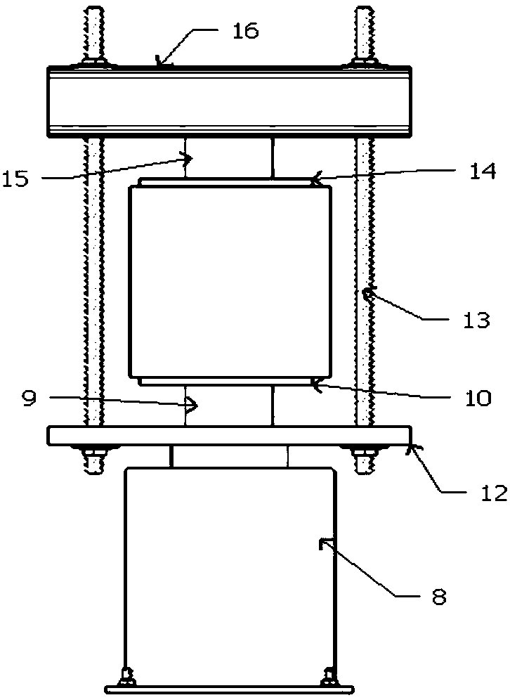 Test device and test method for long-term alternating load of continuous beam bridge