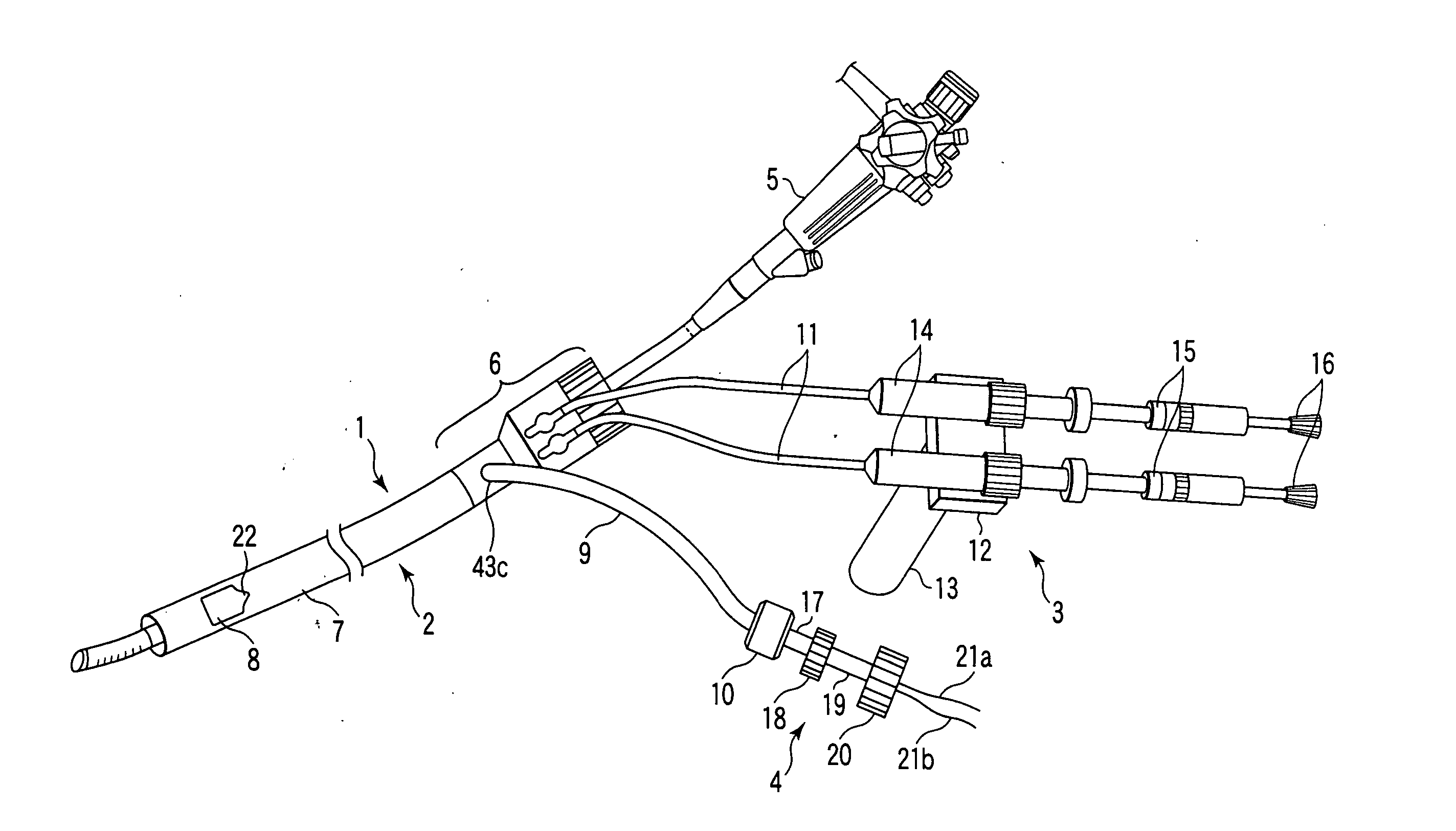 Apparatus for ligating/suturing living tissues and system for resecting/suturing living tissues