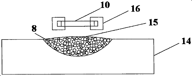 Method for quickly preparing metal ceramic coating through laser induced composite fusioncast