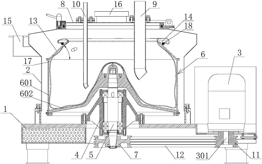 Flat-plate suspending bag centrifugal machine