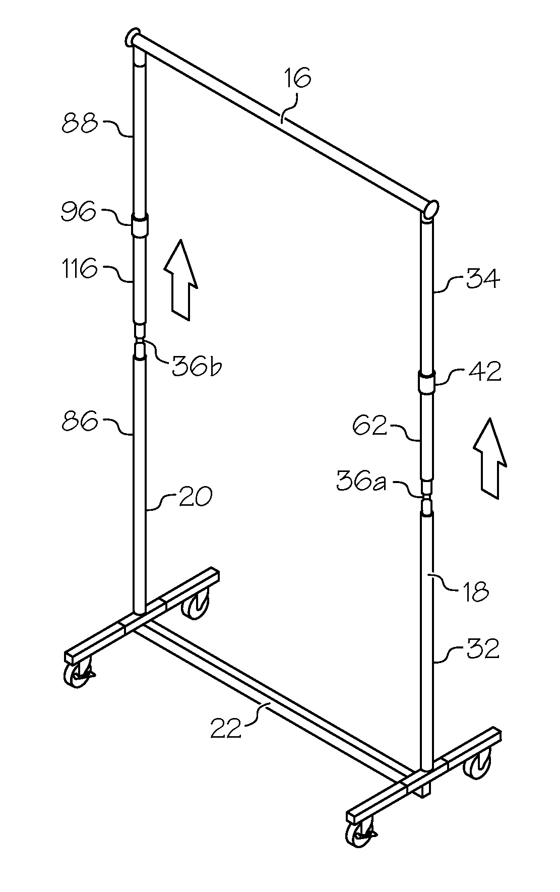 Folding garment rack