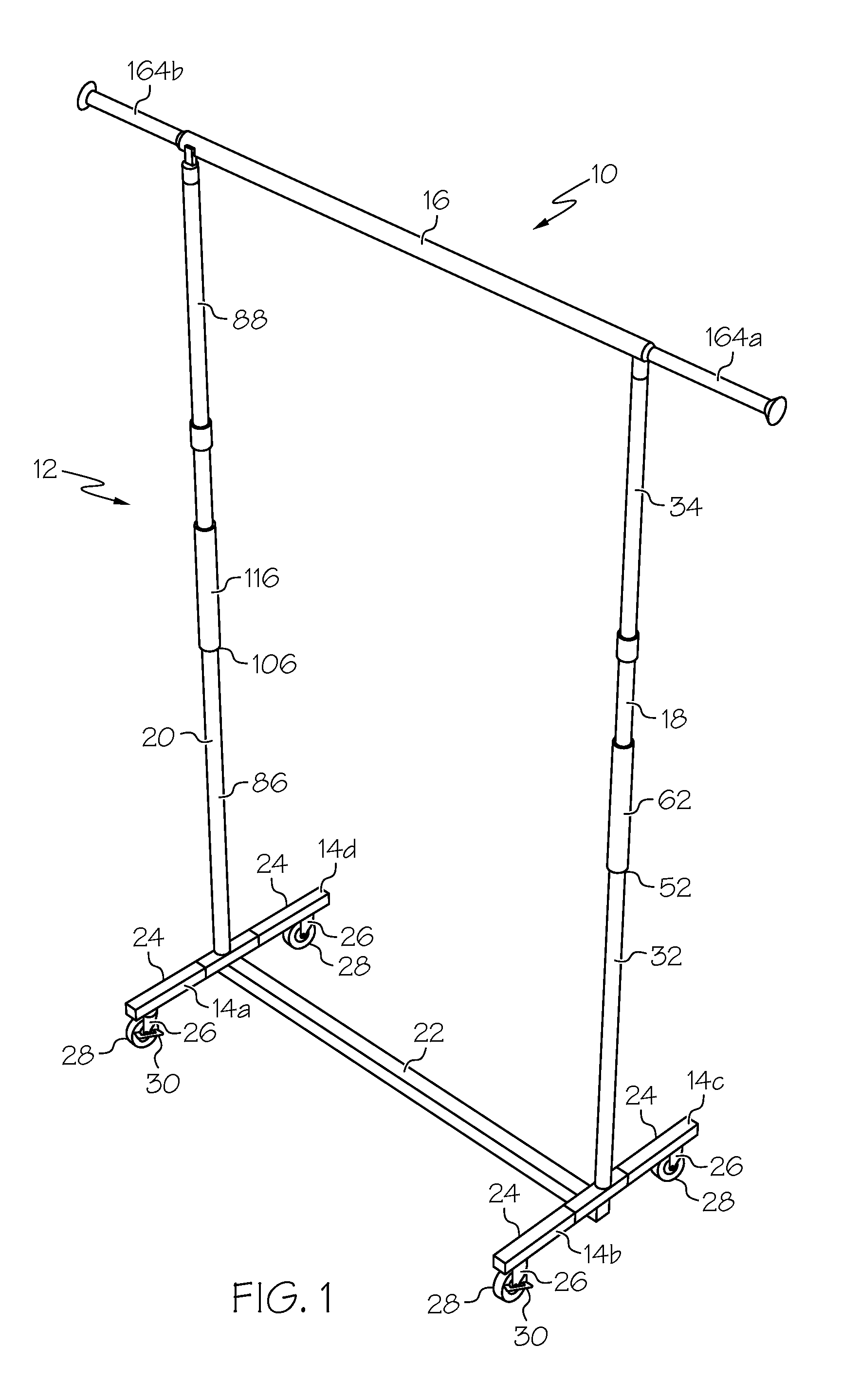 Folding garment rack