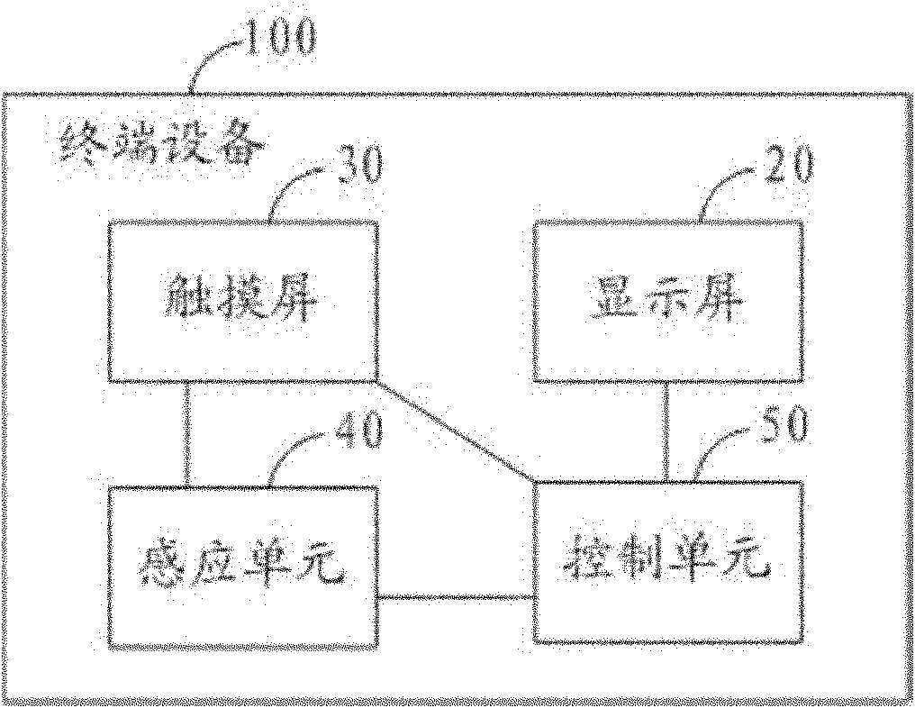 Terminal device and touch screen