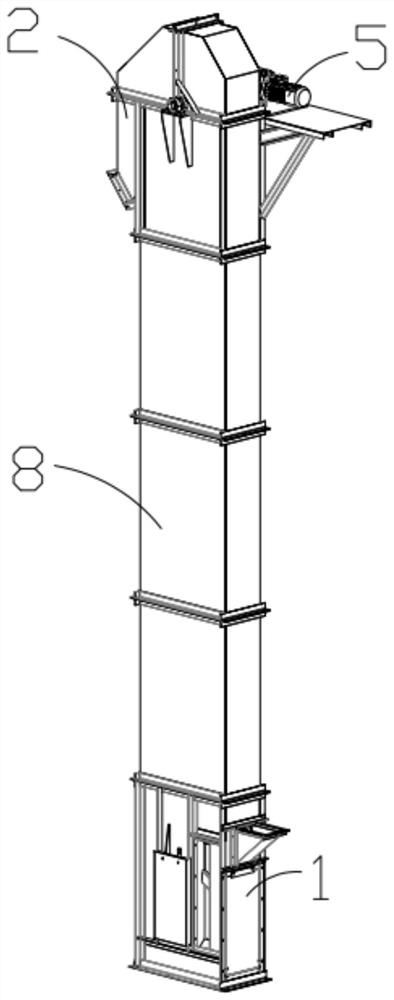 Yue type efficient bucket elevator