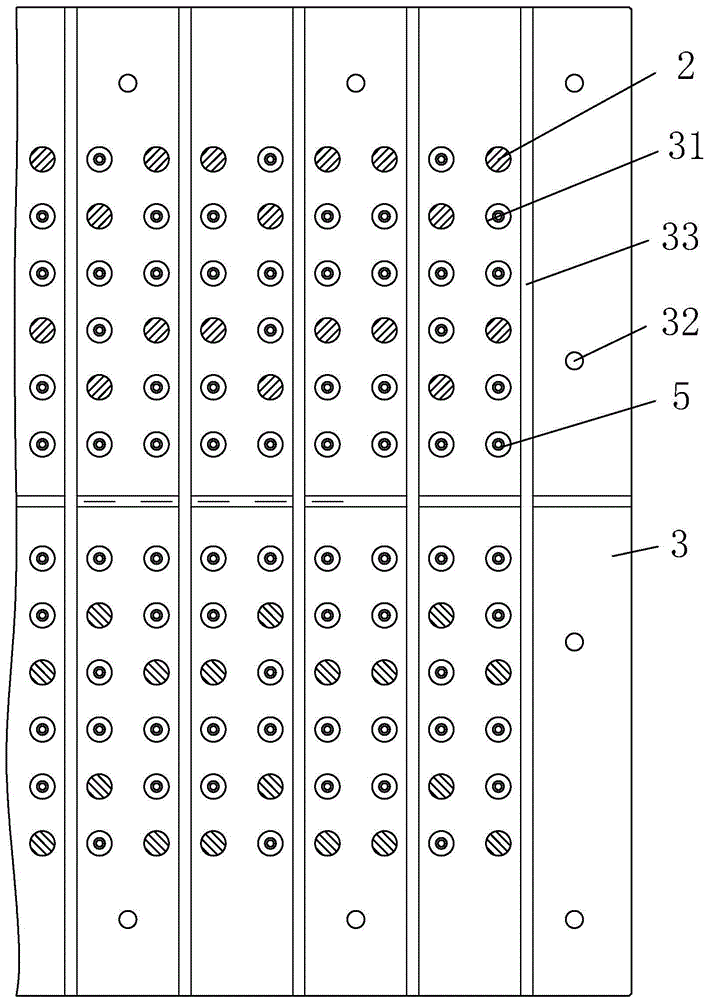 Die ejection rod structure and ejection rod installation method