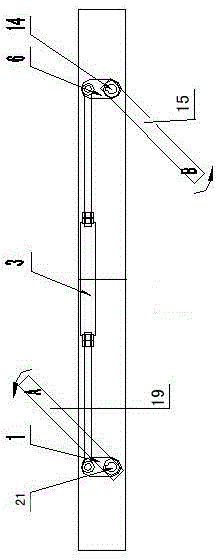 Connecting rod transmission mechanism with non-pressure air door for mine