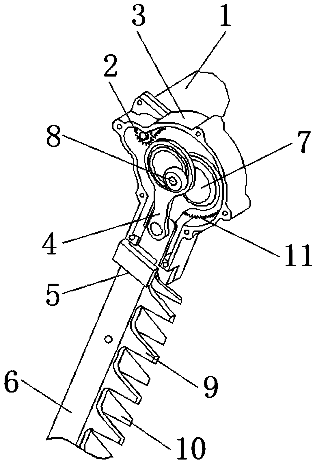 Electrically-driven double-acting vertical cutter system for oilseed rape combined harvester