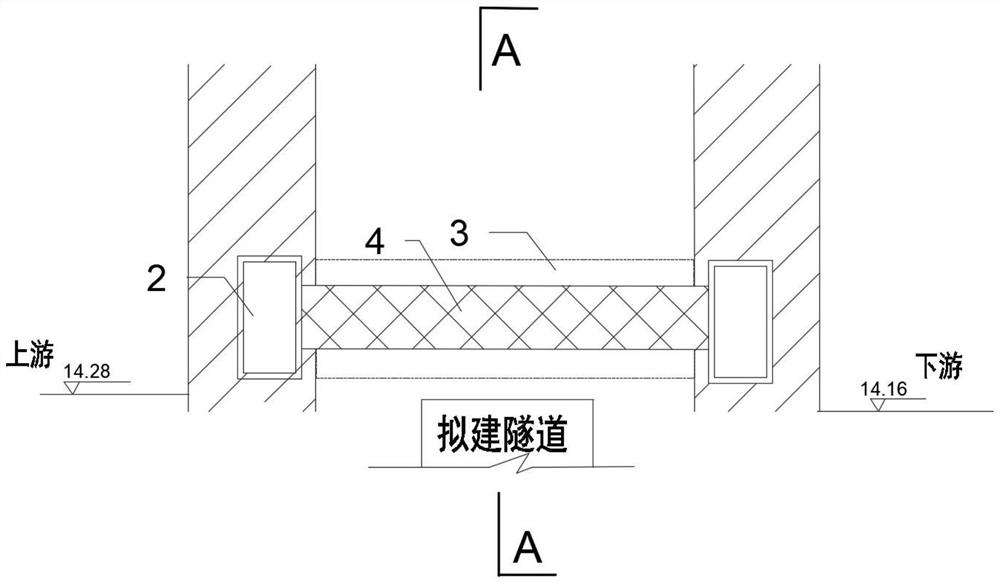 Construction method for diversion of flood discharge channel