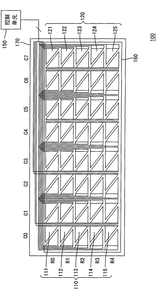 Mutual capacitive touch device and method of operation thereof