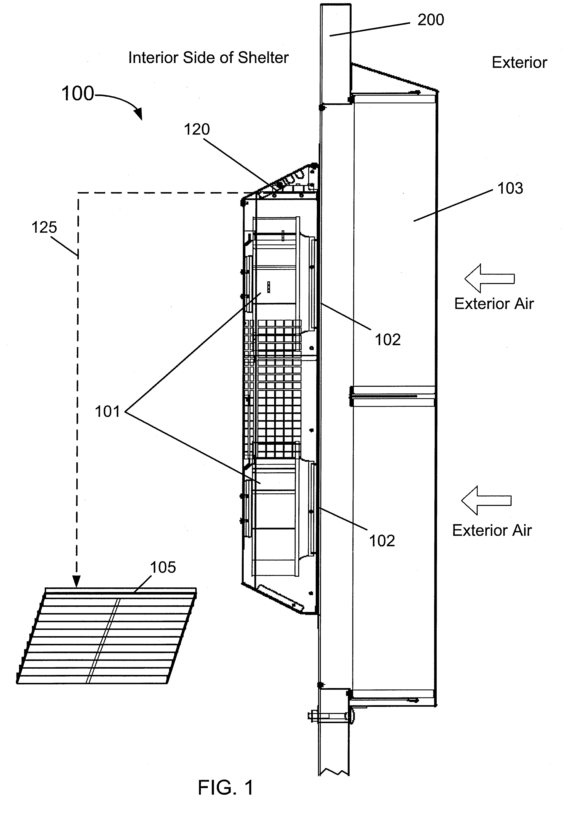 Telecom shelter cooling and control system