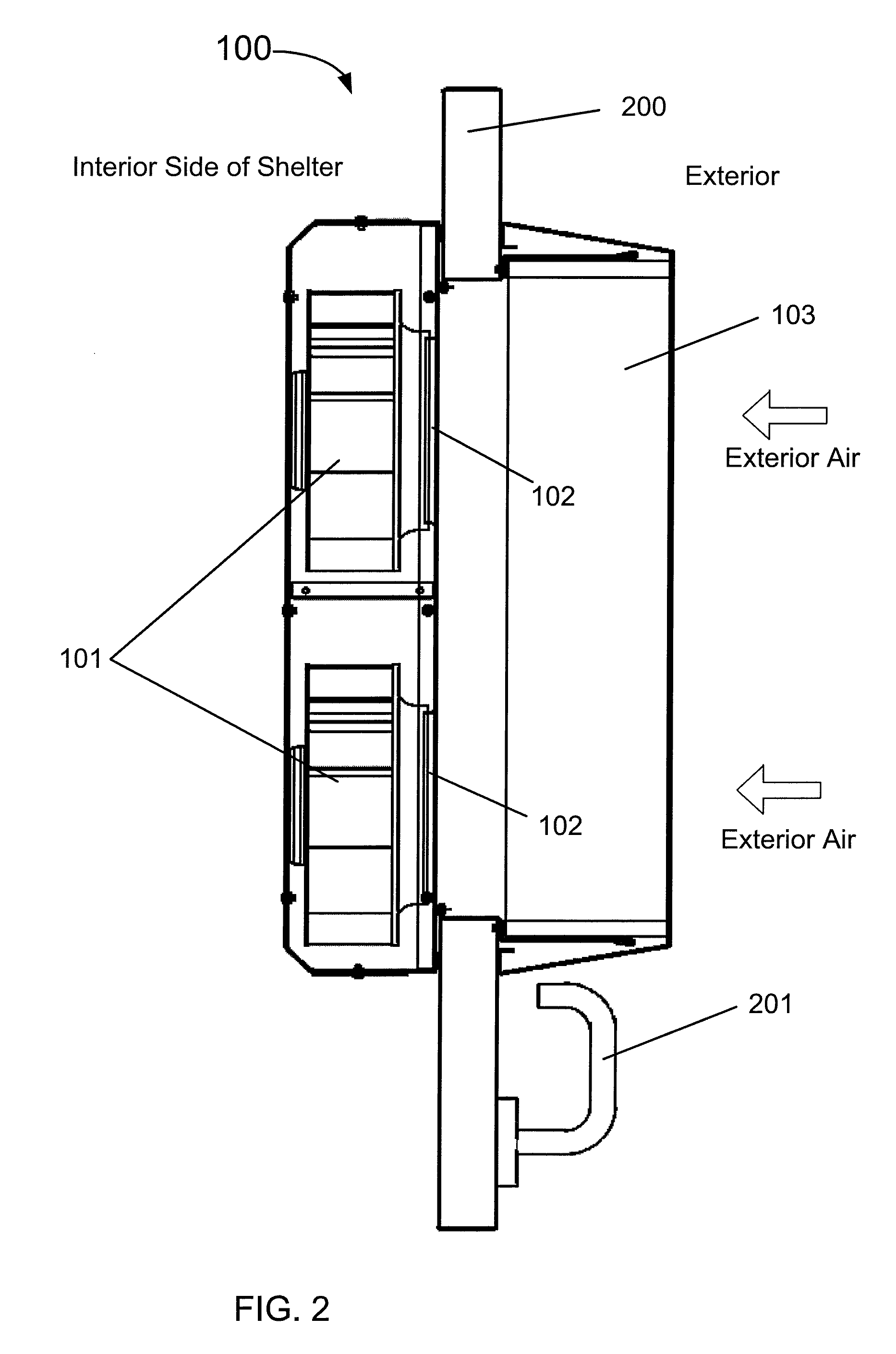 Telecom shelter cooling and control system