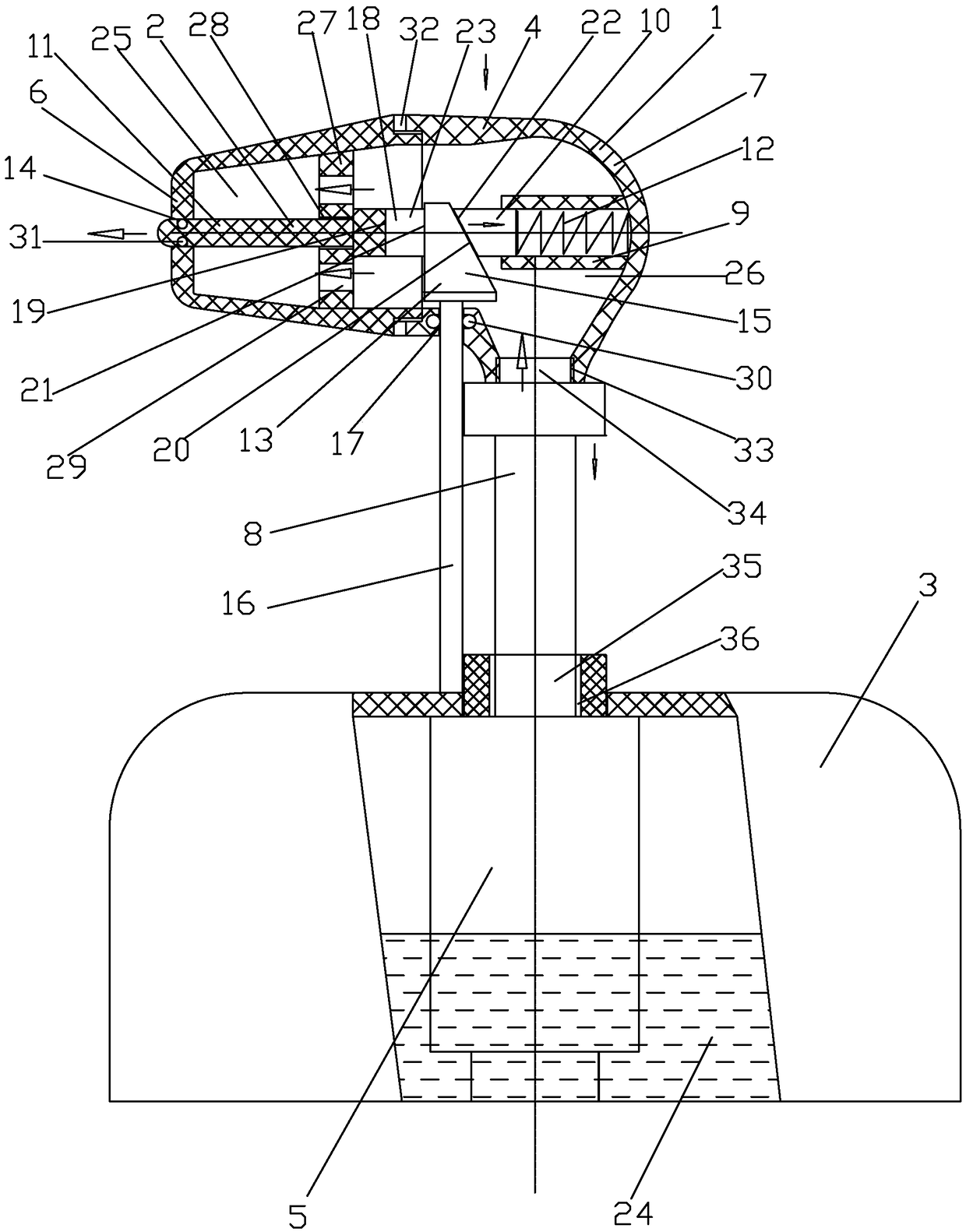 Using method of drip-proof shampoo shower gel